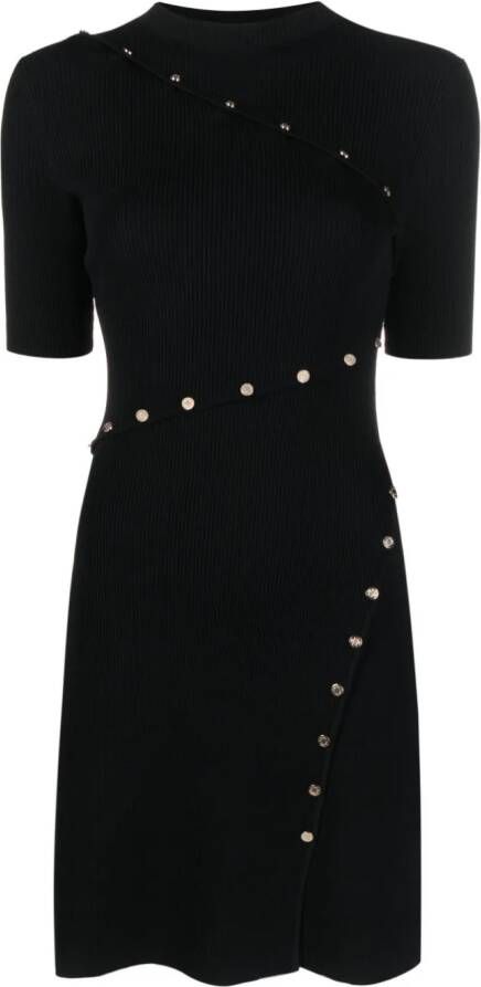 Maje Mini-jurk verfraaid met knoop Zwart