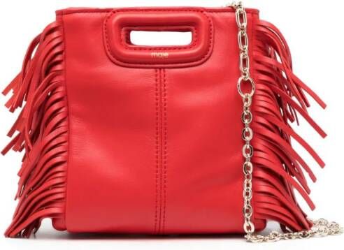 Maje Shopper met kettinghengsel Rood Kledingwinkel