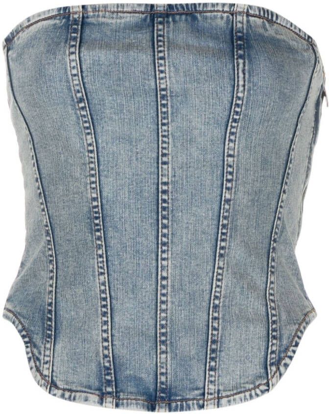 Maje Strapless korset top Blauw