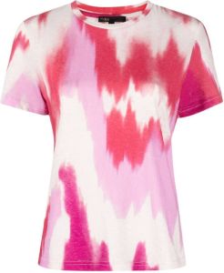 Maje T-shirt met tie-dye print Roze
