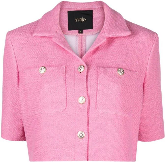 Maje Tweed jack Roze