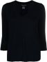 Majestic Filatures T-shirt met asymmetrische afwerking Blauw - Thumbnail 1