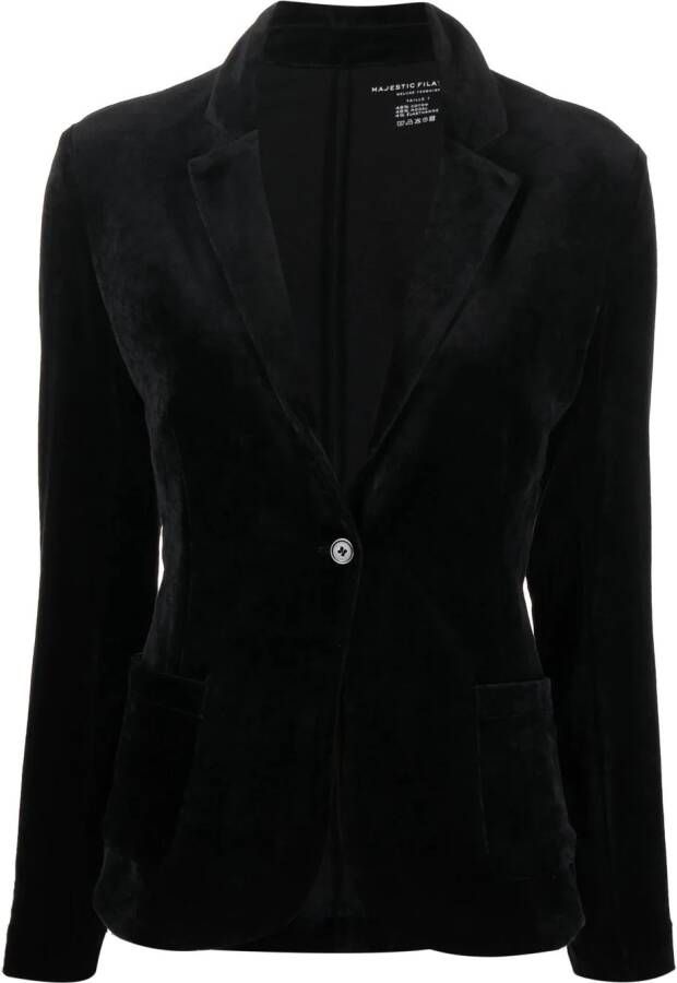 Majestic Filatures Blazer met enkele rij knopen Zwart