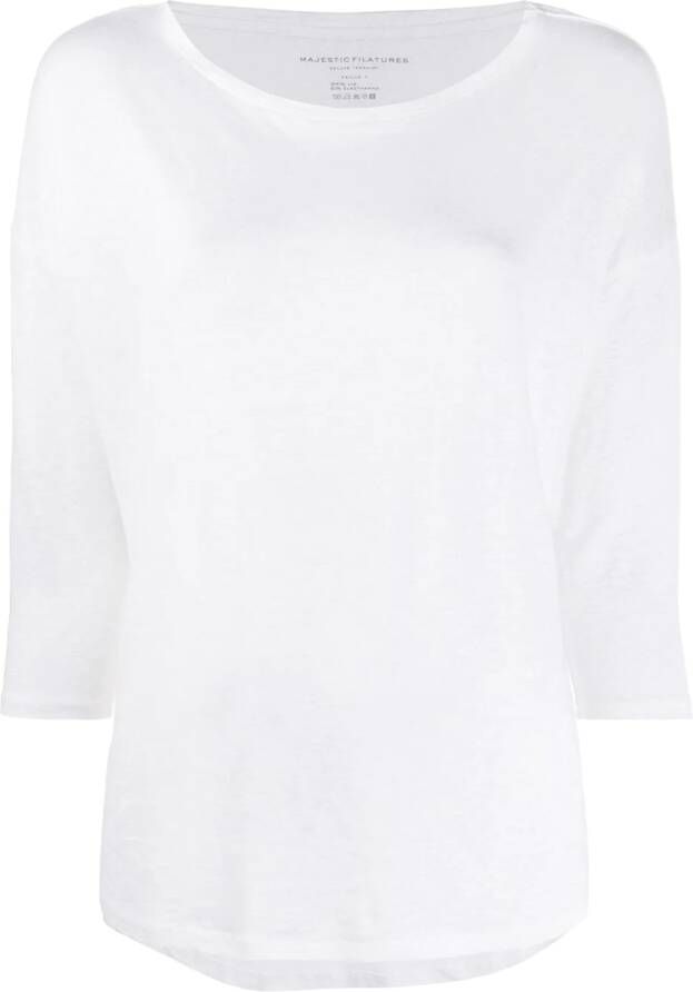 Majestic Filatures Boxy T-shirt Wit