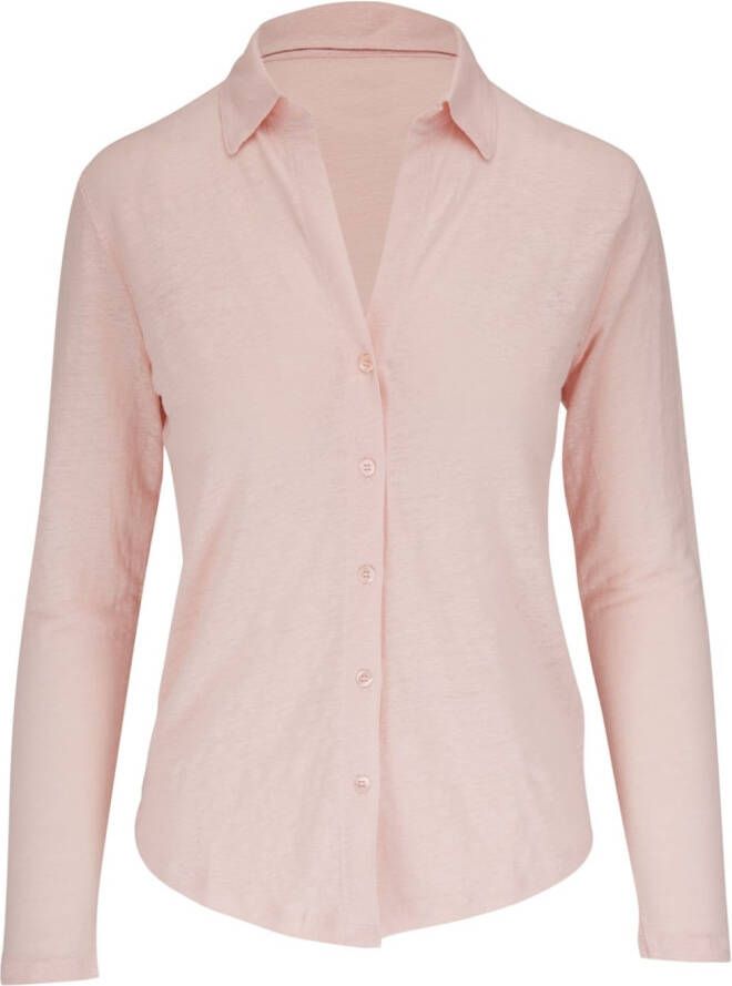 Majestic Filatures Button-down blouse Roze
