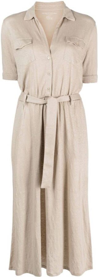 Majestic Filatures Flared blousejurk Beige