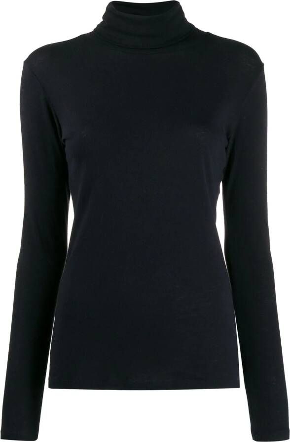 Majestic Filatures Gebreide top Blauw