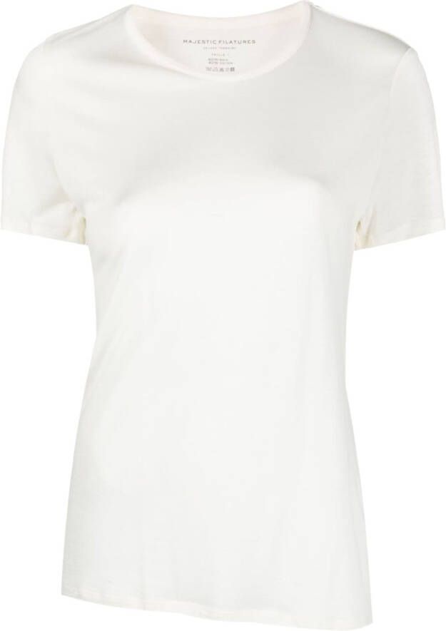 Majestic Filatures Katoenen T-shirt Beige