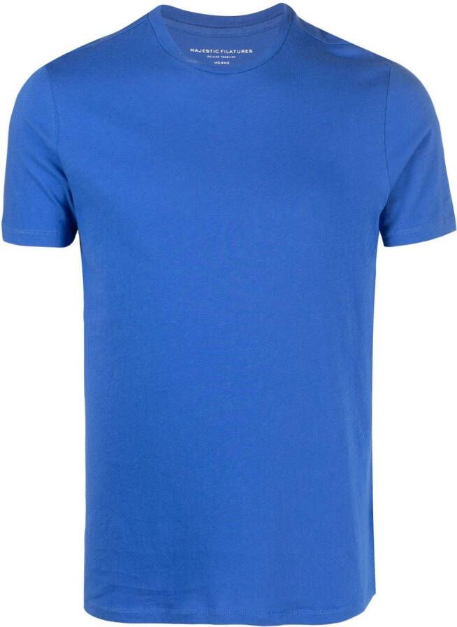 Majestic Filatures Katoenen T-shirt Blauw