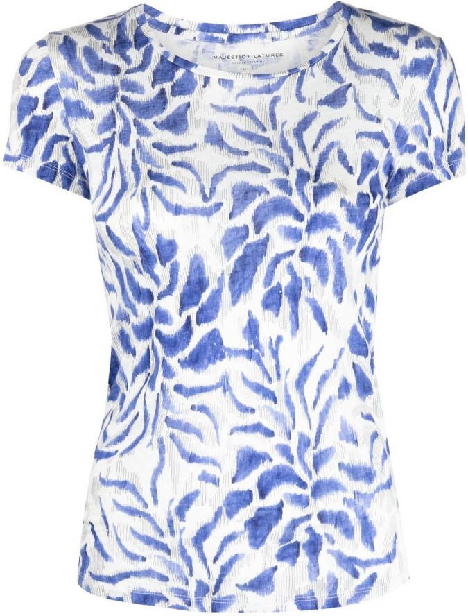 Majestic Filatures T-shirt met patroon Beige