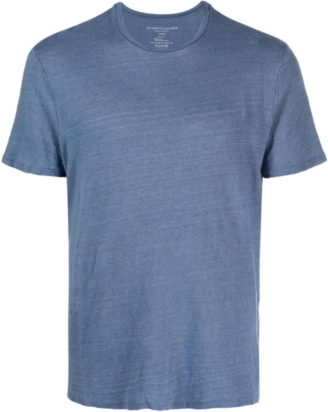 Majestic Filatures T-shirt met ronde hals Blauw