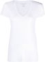 Majestic Filatures T-shirt met diepe ronde hals van linnenblend Wit - Thumbnail 1