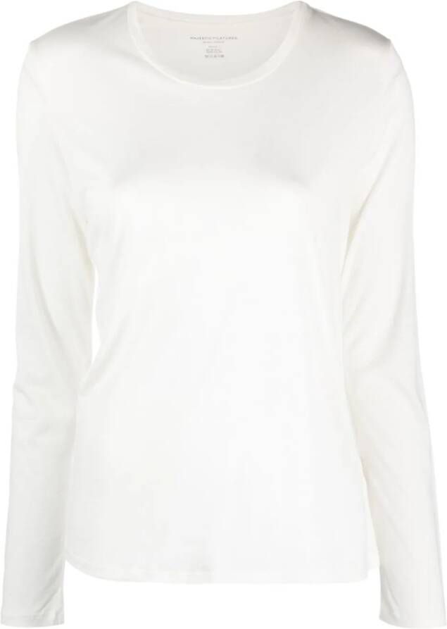 Majestic Filatures T-shirt met lange mouwen Wit