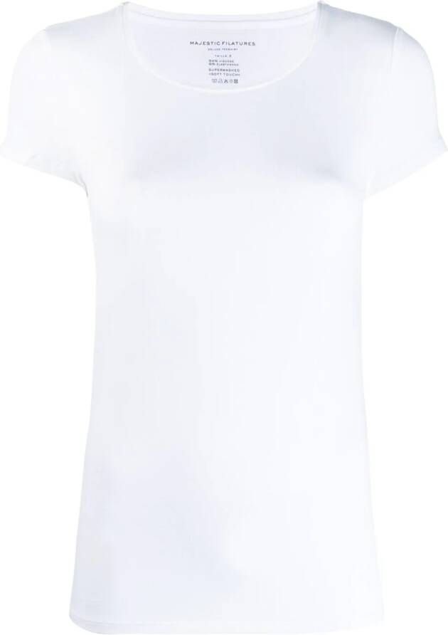 Majestic Filatures T-shirt met ronde hals Wit