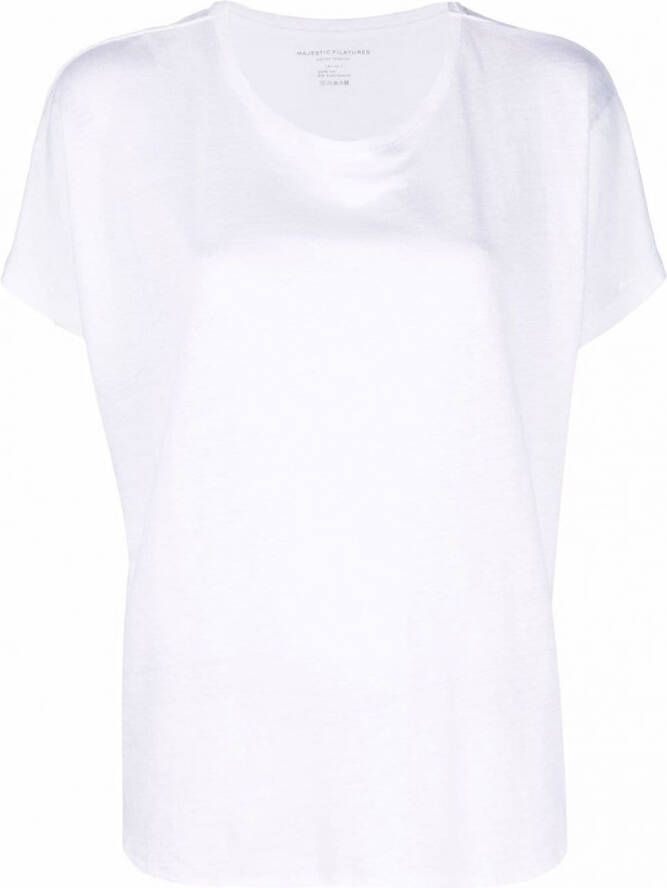 Majestic Filatures T-shirt met ronde hals Wit