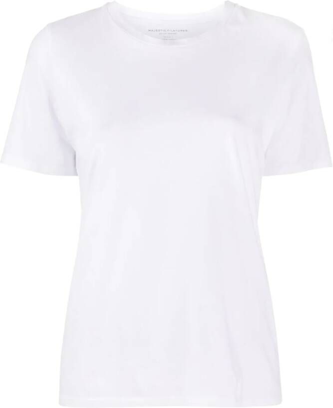 Majestic Filatures T-shirt met ronde hals Wit
