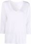Majestic Filatures T-shirt met V-hals Wit - Thumbnail 1
