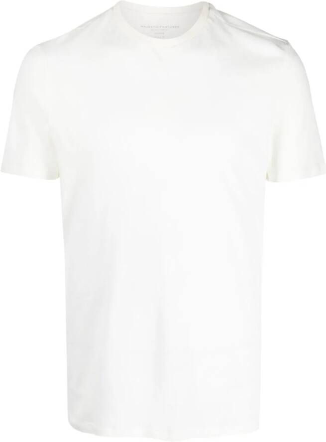 Majestic Filatures T-shirt van katoenmix Wit