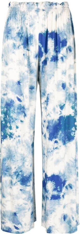 Majestic Filatures Trainingsbroek met tie-dye print Wit