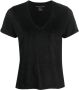 Majestic Filatures T-shirt met V-hals Zwart - Thumbnail 1