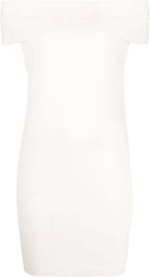 Malo off-shoulder knitted top Wit