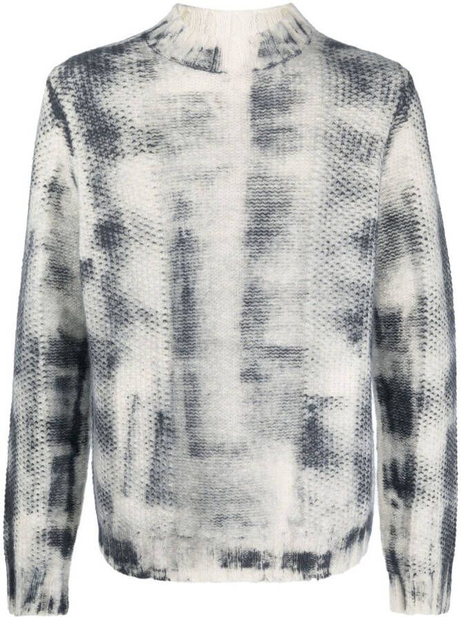 Malo Trui met abstracte print Blauw