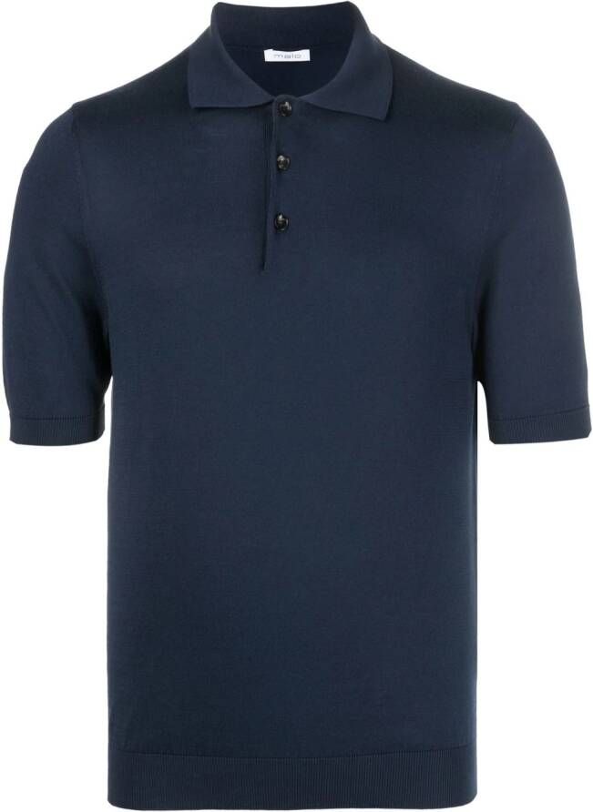 Malo Fijngebreide polotop Blauw