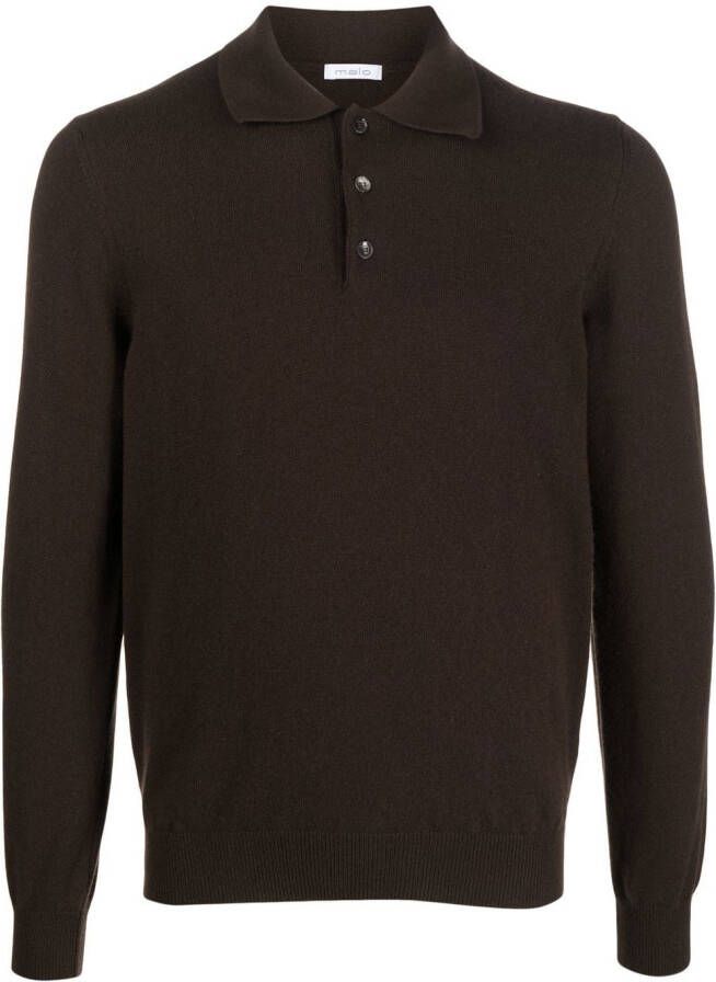 Malo Kasjmier poloshirt Bruin