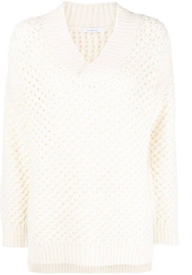 Malo Trui met V-hals Beige