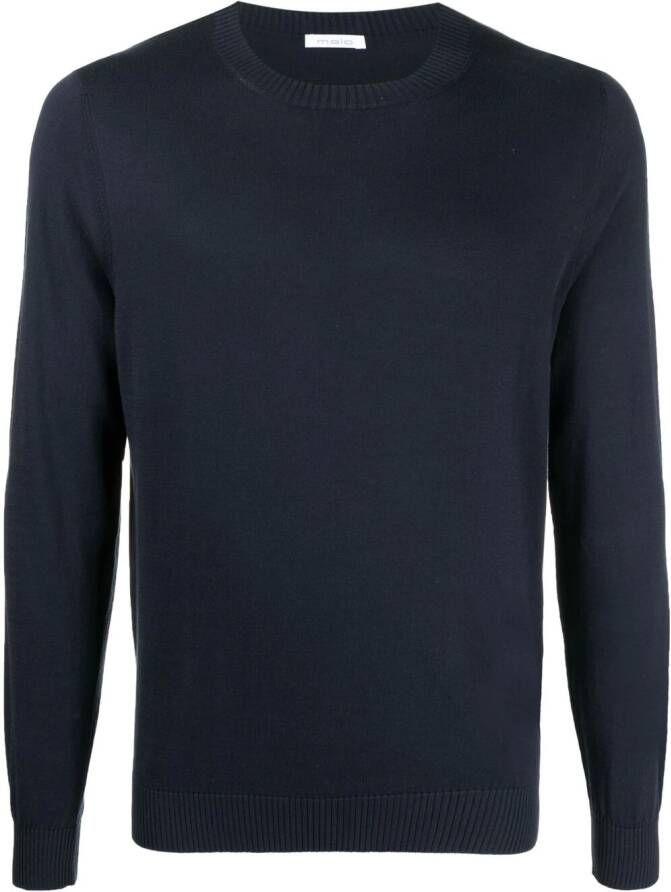 Malo Ribgebreide trui Blauw