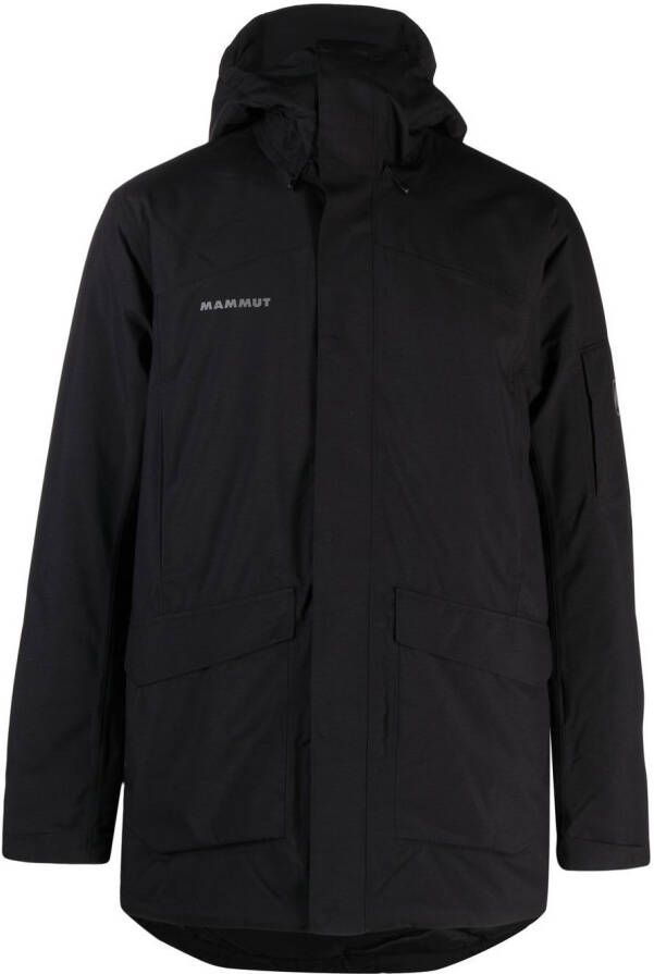 Mammut Regenjas met logoprint Zwart