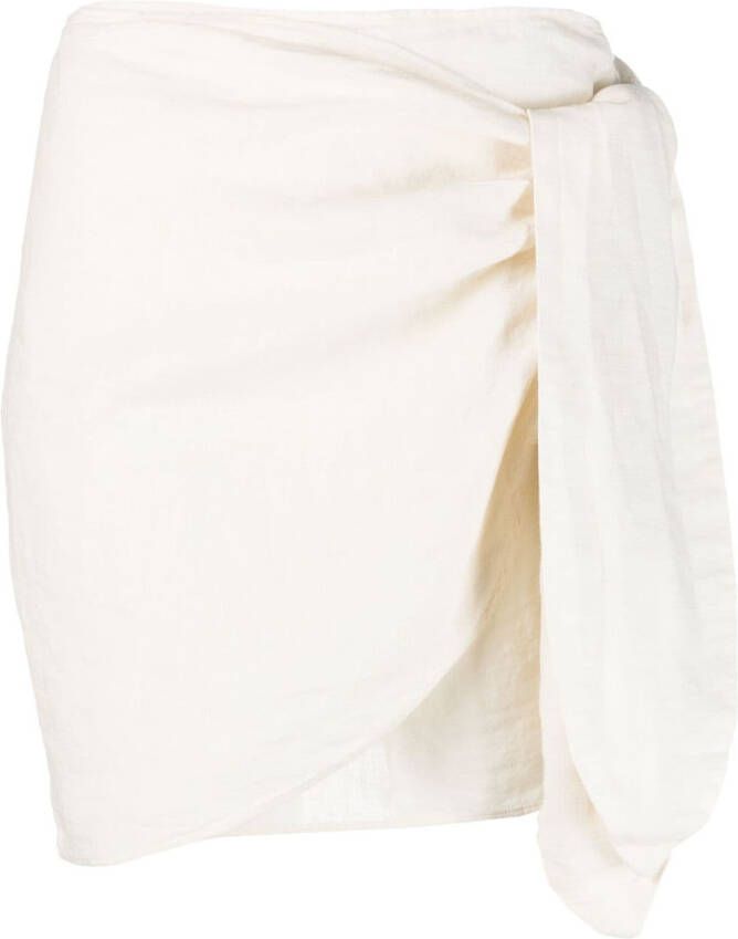 Manebi Linnen rok Beige