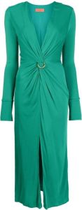 MANNING CARTELL Midi-jurk met gedraaid detail Groen