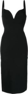 MANNING CARTELL Midi-jurk met sweetheart hals Zwart