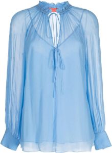 MANNING CARTELL Semi-doorzichtige blouse Blauw