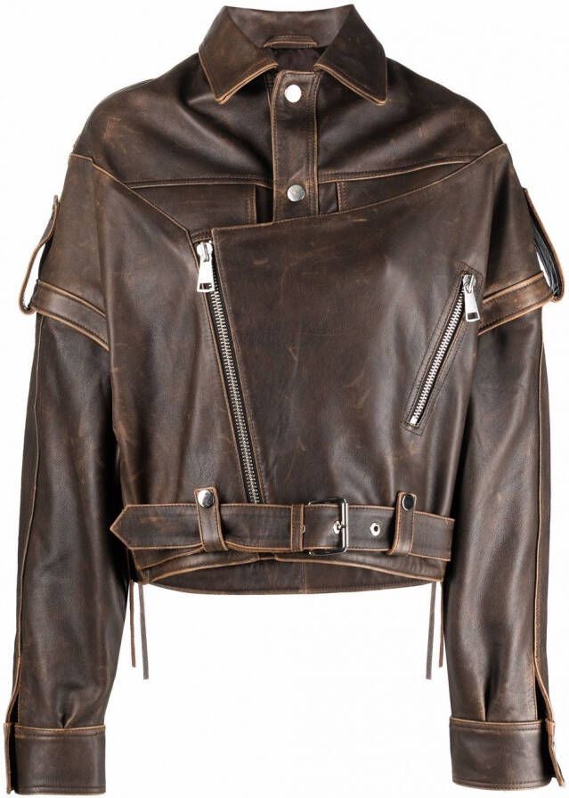 Manokhi Bikerjack met rits Bruin