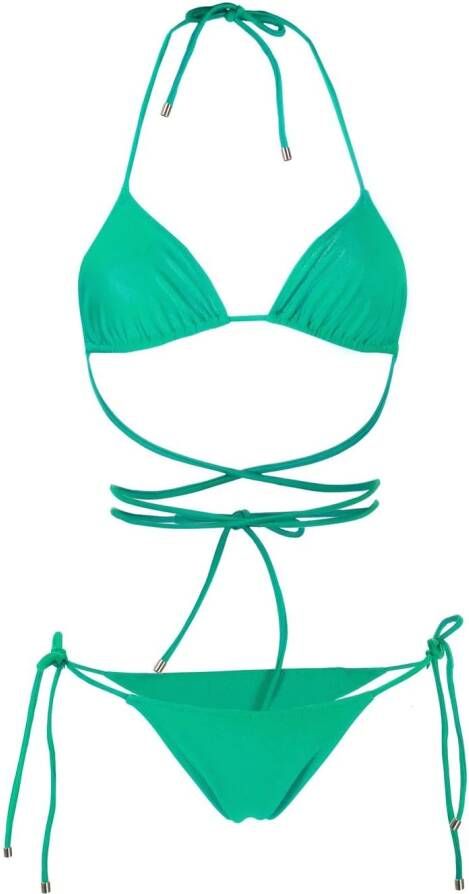 Manokhi Bikini met print Groen
