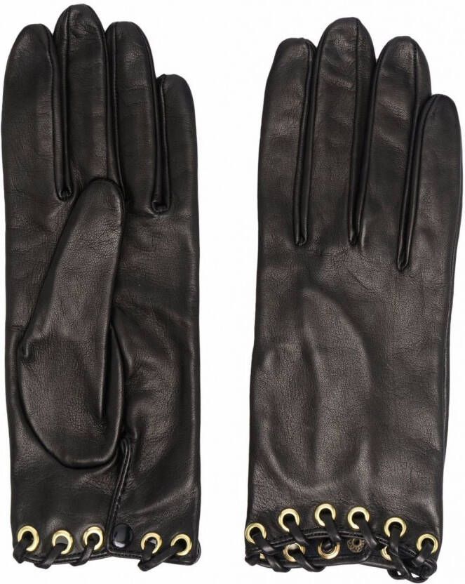 Manokhi Handschoenen met ringdetail Zwart