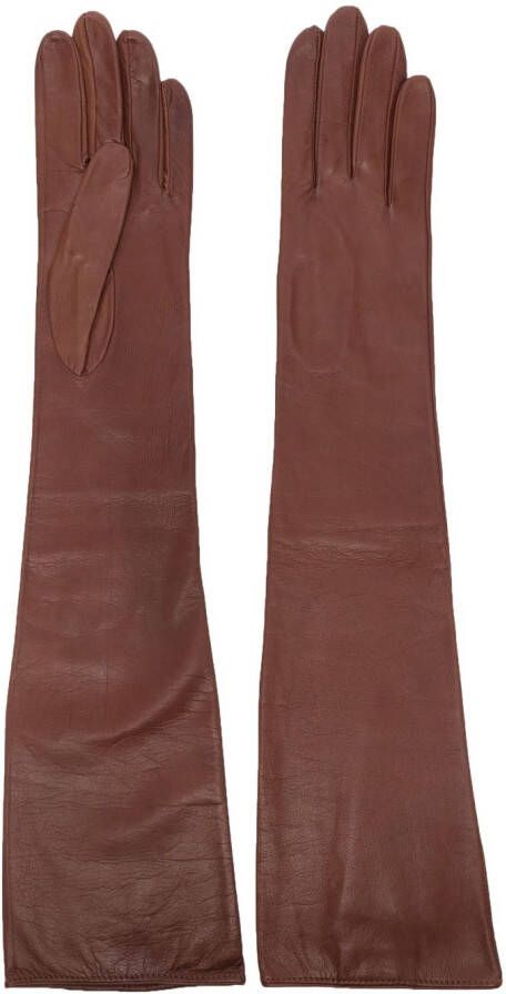 Manokhi Lange handschoenen Bruin