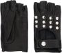 Manokhi Leren handschoenen Zwart - Thumbnail 1
