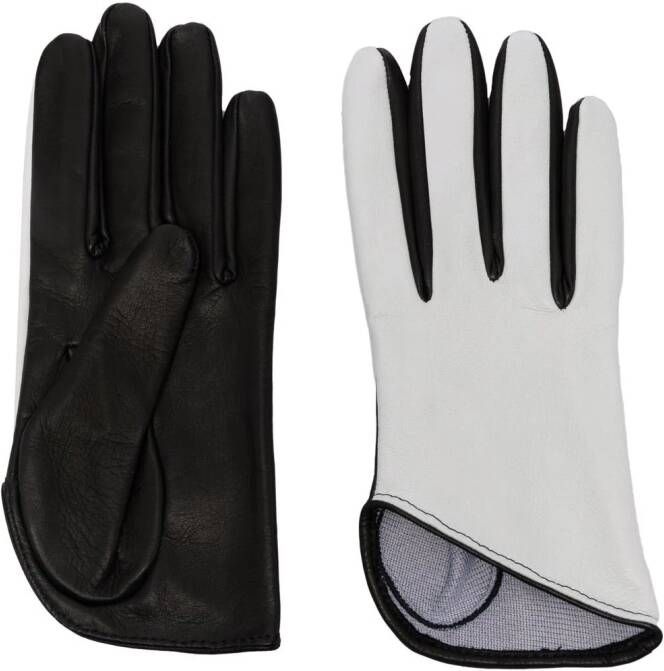 Manokhi Leren handschoenen Zwart