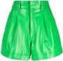 Manokhi Leren shorts Groen - Thumbnail 1