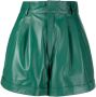 Manokhi Leren shorts Groen - Thumbnail 1