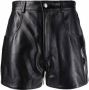 Manokhi Leren shorts Zwart - Thumbnail 1