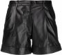 Manokhi Leren shorts Zwart - Thumbnail 1