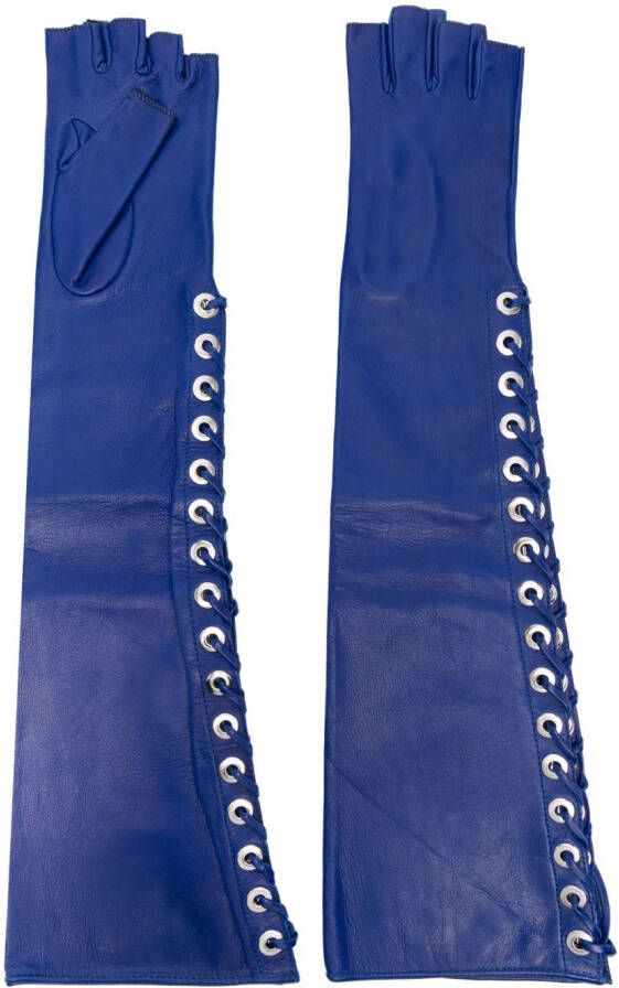 Manokhi Vingerloze handschoenen Blauw