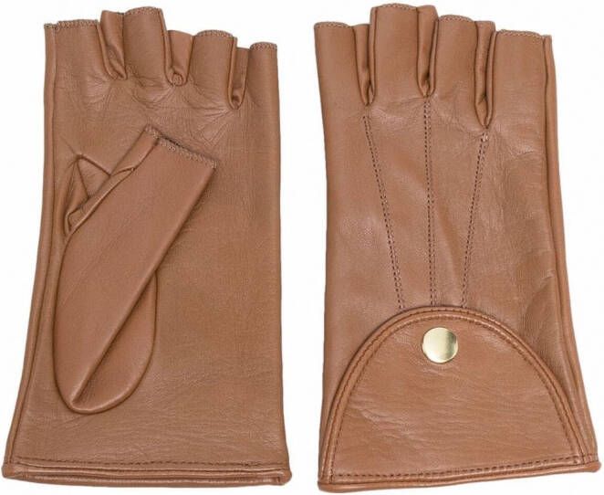 Manokhi Vingerloze handschoenen Bruin