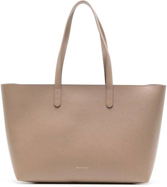Mansur Gavriel Shopper met logo-reliëf Beige