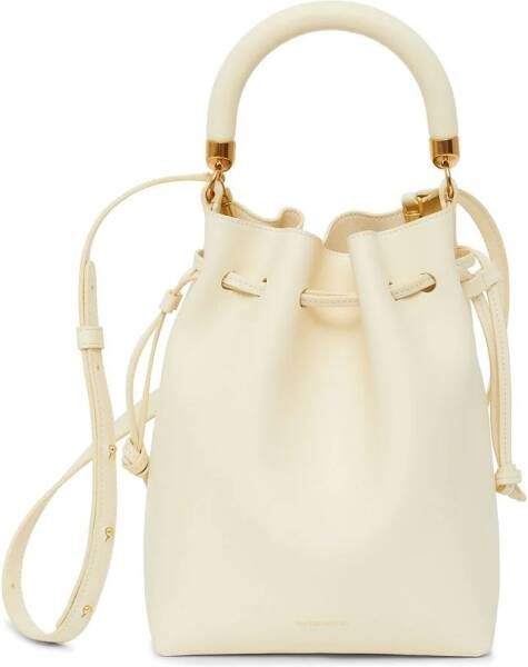 Mansur Gavriel Leren bucket-tas Wit