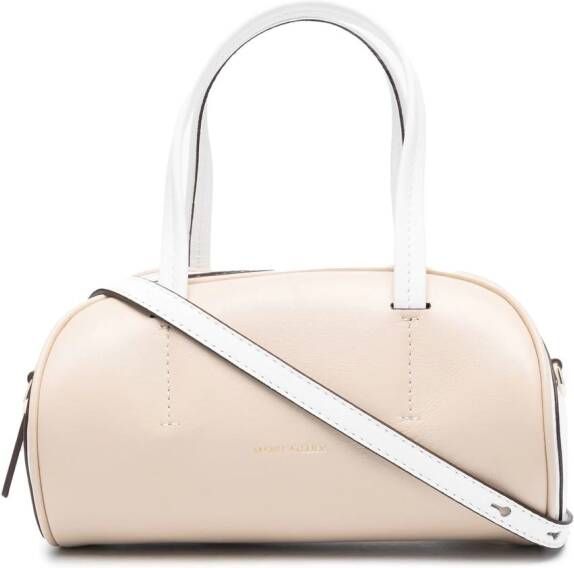 Manu Atelier Cylinder tweekleurige draagtas Beige